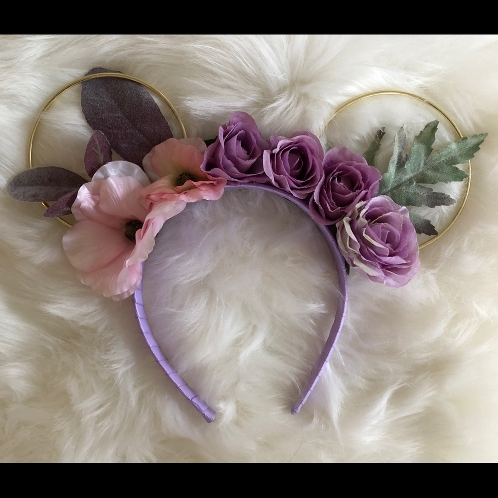 Tangled Inspired Flower Crown Mouse Ears